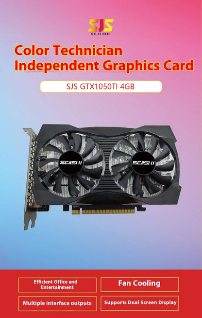 Placa de Vídeo SEJISHI NEW Geforce GTX1050Ti 4G 4GB NVIDIA GDDR5 128bit 14NM GPU