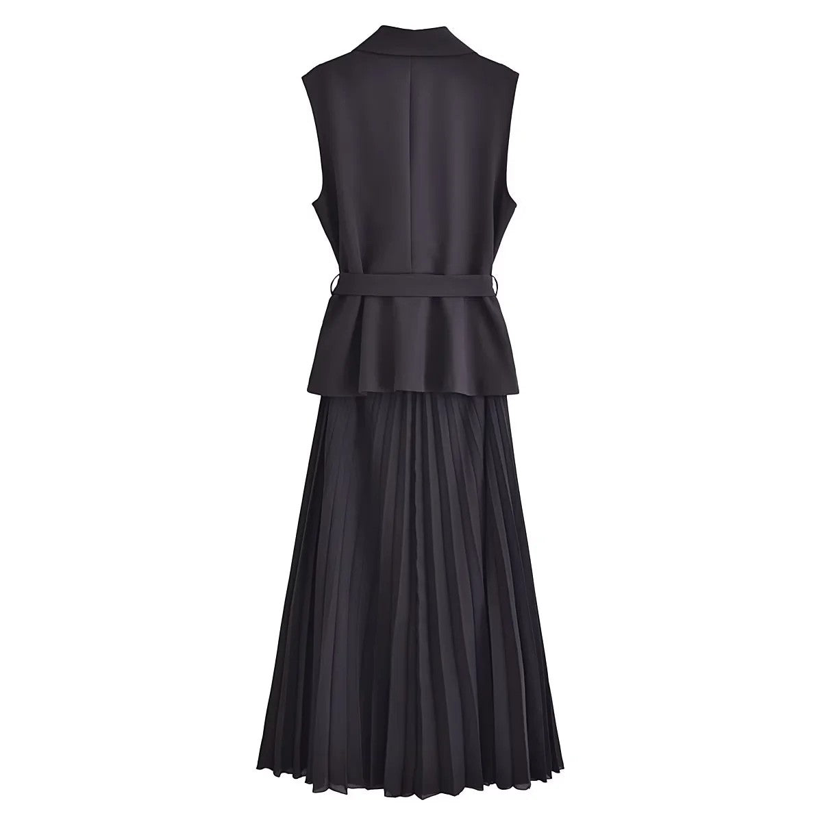 Corset Dress Women Pleated Vests Long Dresses for Women 2024 Sleeveless Office P