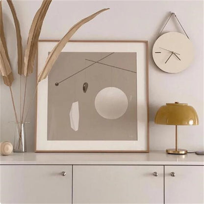 Korean style Wooden Wall Clock Minimalist Wood Silent Mute Clocks Bed Room Quartz Watch Furniture Hanging Ornaments Photo Prop