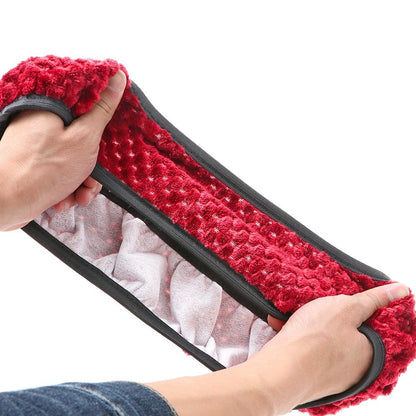 Capa de Volante de Carro de Veludo Pérola de Inverno Acessório para Carro Proteção Antiderrapante Quente Pelúcia Macia