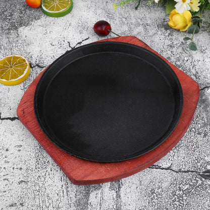 Large Size Premium Cast Iron Grill Tray Stovetop Nonstick Cooking Pan Outdoor Barbecue Griddle Induction Compatible Kitchen Bbq