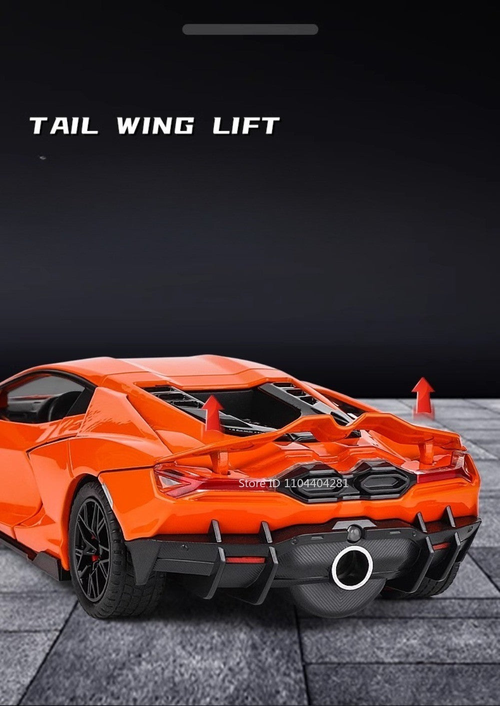 1:24 Lambor Revuelto Bolide Alloy Diecast Cars Model Toys with Sound Light Pull Back Doors Opened Miniature Sports Car Boy Gifts