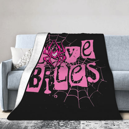 Love Bites AJ Lee Spider Logo Cobertor de flanela para primavera e outono, cobertor quente multifuncional para casa, sofá, colcha.