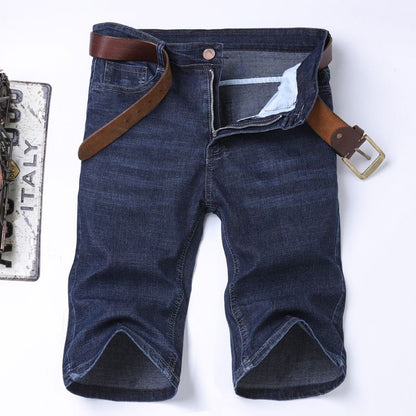 New high-end denim shorts for men in spring and summer of 2025, loose and versatile, trendy brand business casual denim shorts