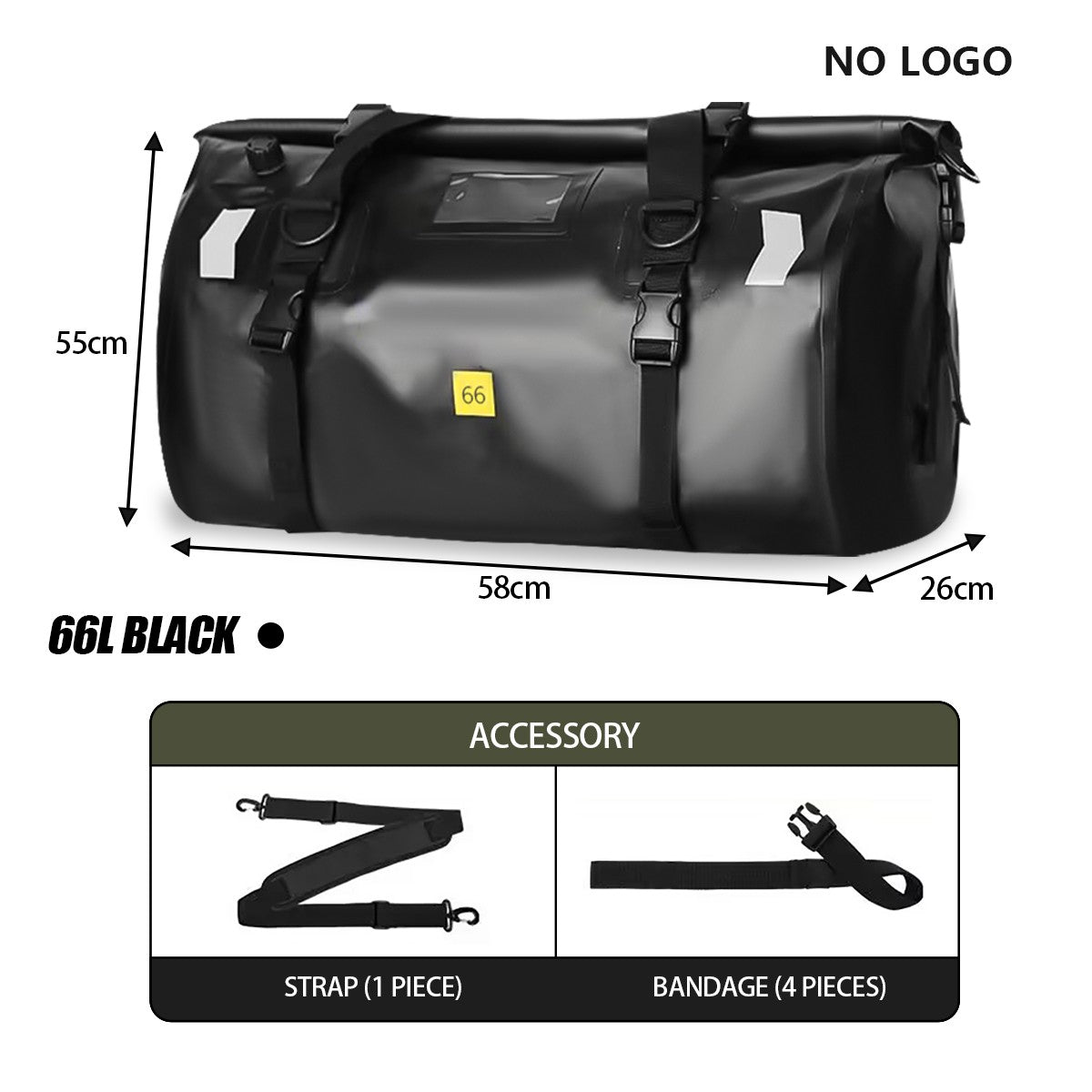Universal Motorcycle Waterproof Tail Bags Back Seat Bags Cycling Camping Travel Bag Motorbike Scooter Sport Luggage Pack 66L 40L