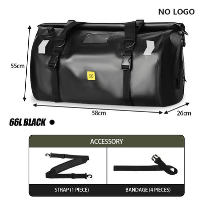 Universal Motorcycle Waterproof Tail Bags Back Seat Bags Cycling Camping Travel Bag Motorbike Scooter Sport Luggage Pack 66L 40L
