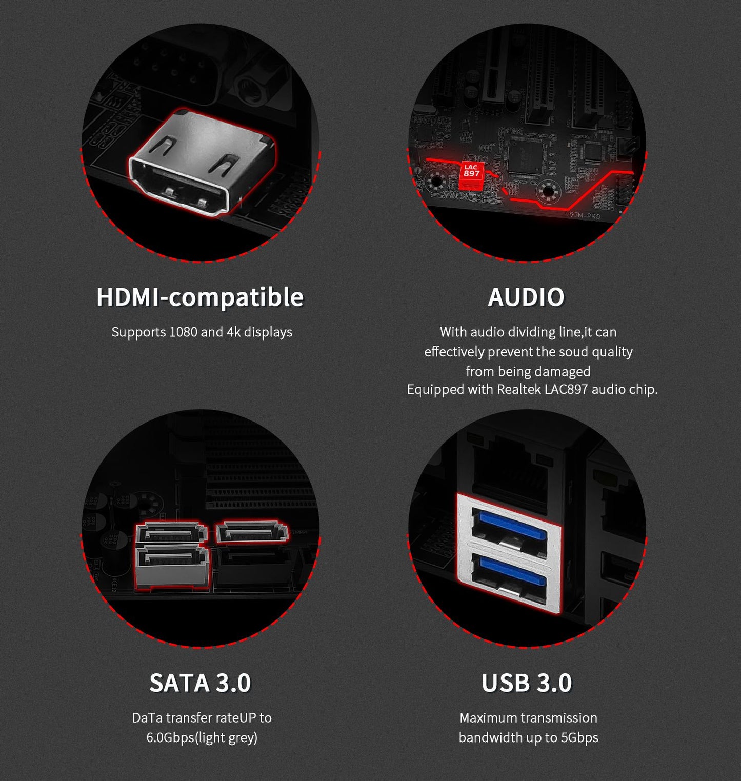 Placa-mãe MACHINIST H97M PRO suporte LGA 1150 Intel Core I3 I5 I7 E3 CPU DDR3 RAM SATA3.0 USB3.0 NVME NGFF M.2 M-ATX