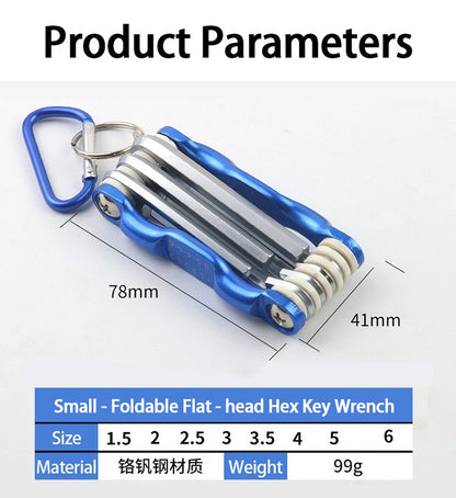 Chave Hexagonal Dobrável Portátil 8 em 1 Multifuncional Conjunto de Chaves Allen Hexagonais - Ferramenta Manual de Alta Qualidade para Reparos Diários
