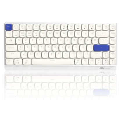 Teclado Mecânico RGB Sem Fio Moon84 Triplo Modo 2.4GHz/Bluetooth/USB-C Com Fio Branco para Escritório/PC/Laptop