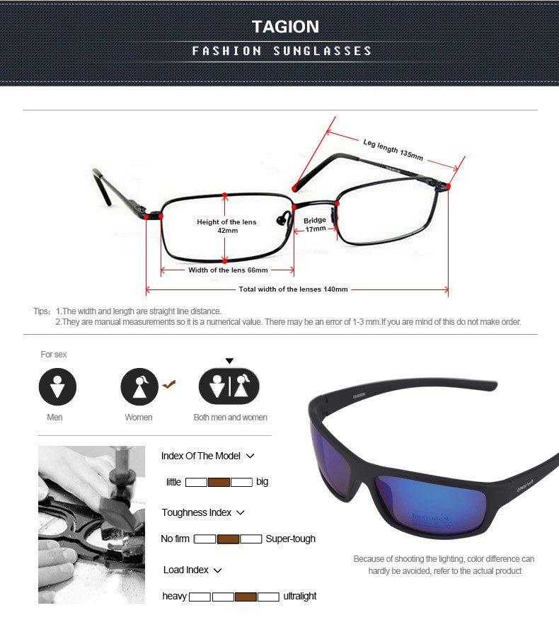 Sport Sunglasses Men Polarized Hipster Glasses UV400 Hiking Glasses Lentes De Sol Hombre  Polaroid Lenses TG5104