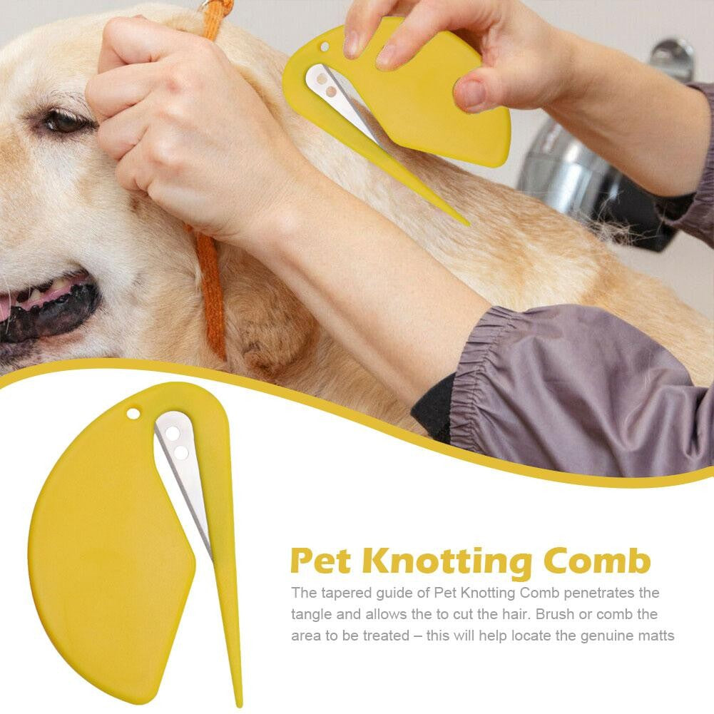 Novo Pente para Cães e Gatos, Pente Desatador de Nós para Animais de Estimação, Pente para Remover Pelos Soltos e Tosar, Escova para Gatos