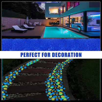 50/200 PEÇAS Pedras Que Brilham No Escuro Seixos Luminosos Para Decoração De Jardim Quintal Interior E Exterior