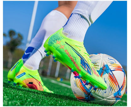 Soccer Shoes Men's Football Field Boots Grass Training Society Sports Soccer Cleats Without ShoeLaces Crampons De Football