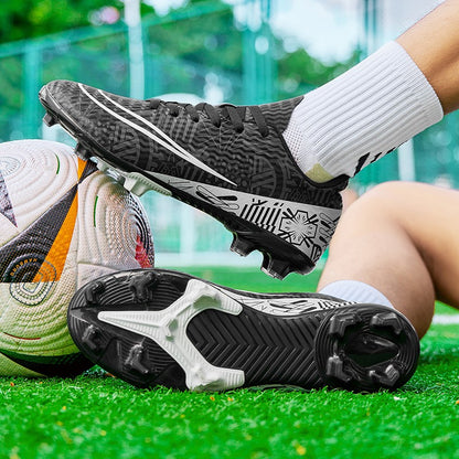 Men Soccer Shoes Adult Kids FG Football Boots Cleats Grass Training Turf Shoes Outdoor Non Slip Futsal Sneakers Unisex