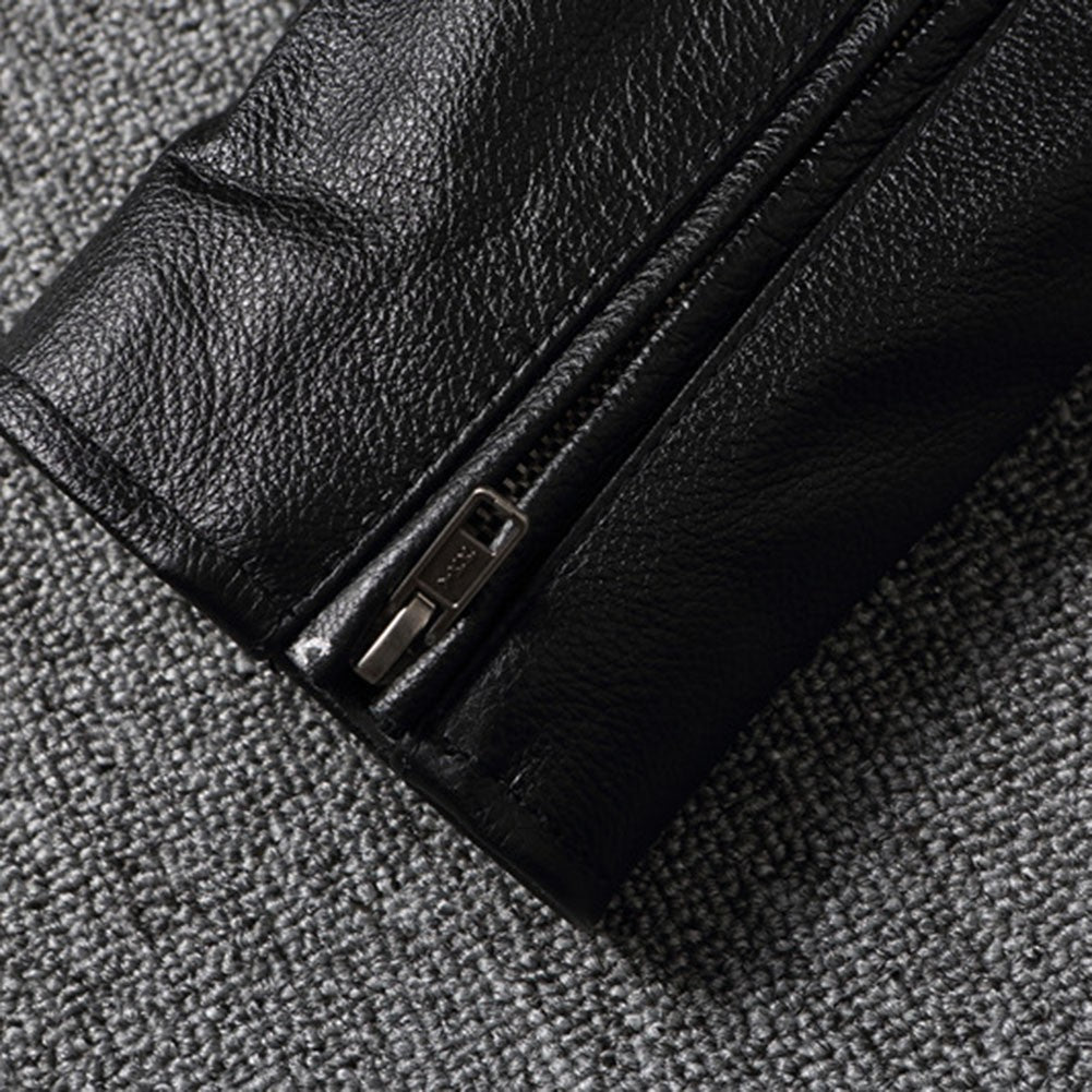 Men Imatition Leather Retro Stand Collar Jacket PunkStyle Coat Motorcycle Clothe