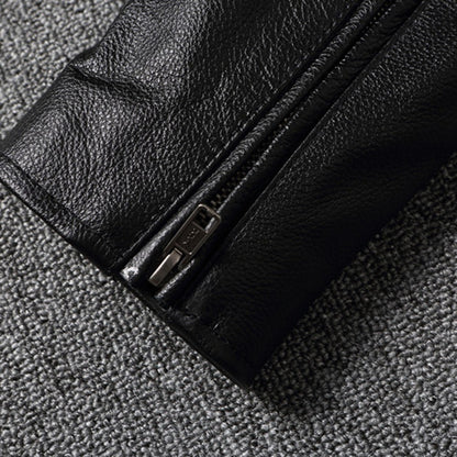 Men Imatition Leather Retro Stand Collar Jacket PunkStyle Coat Motorcycle Clothe