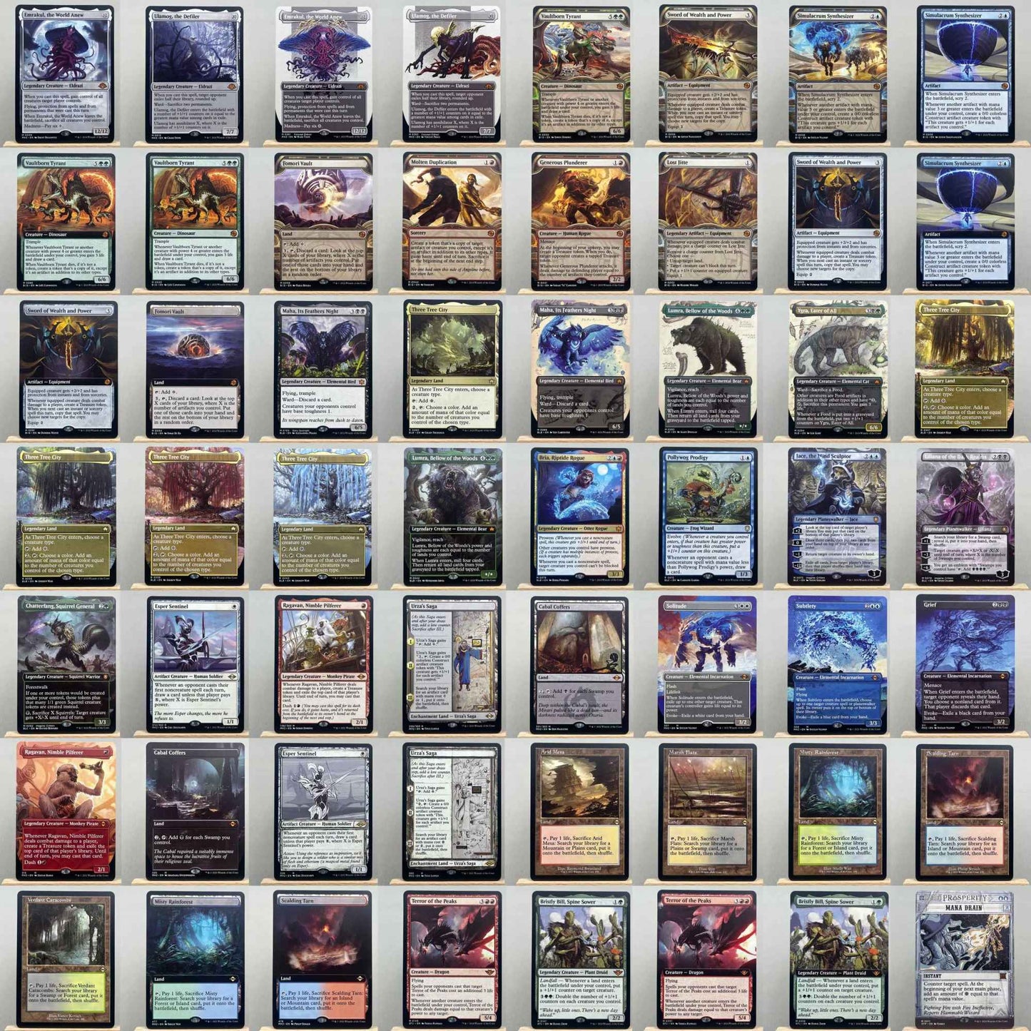 MH3 MH2 HOLO10-03 TCG Cartas Mágicas para Proxy de Jogo Caseiro terreno de busca Marsh Flats a Arid Mesa Misty Rainforest gathering