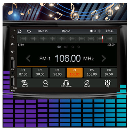 Leadfan 7 polegadas Tela Touchscreen Som Automotivo 2 Din CarPlay Android Auto Player de Vídeo para Carro com Câmera de Painel e Câmera de Ré BT FM 2USB
