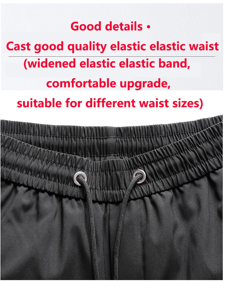 Autumn And Winter New Men's Solid Color Drawstring Pants Outdoor Fitness Jogging Pants Thickened Big Yards Down Pants