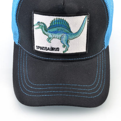 Men's Summer Baseball Cap Women Streetwear Trucker Caps With Spinosaurus Patch Snapback Hip Hop Drack Bones Adjustable Viosr Hat