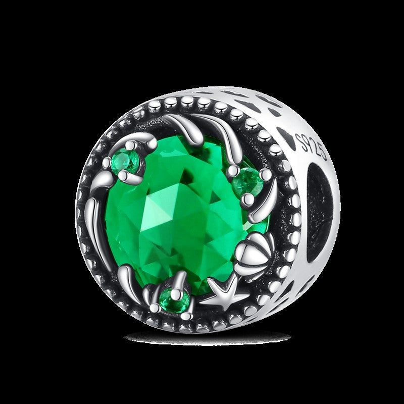 925 Sterling Silver Green Series Flower Tree Apple Pendant DIY Fine Beads Fit Original Charms Bracelet Women Jewelry Diy