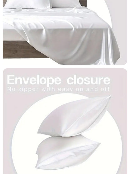 1pcs Pillowcase for Hair and Skin, Silk Satin Pillowcase Pillow Cases Set of Silky Pillow Cover with Envelope Closure