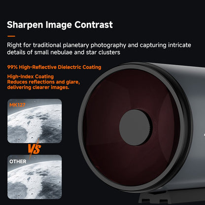 Svbony MK127 Maksutov Cassegrain Telescope OTA 127mm f/11.8 Portable Grab-and-Go Design for Lunar Planetary Nebula Observation