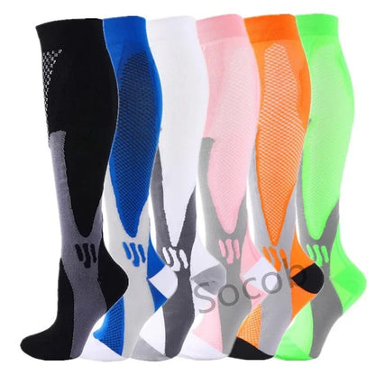 3/6/7 Double Compression Socks Varicose Socks Men Women With Diabetes Pregnancy Elastic Socks Gym Outdoor Sports Rugby Running
