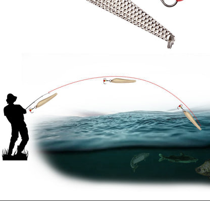 Isca de Pesca no Gelo FTK 7g/12g 55mm/70mm Isca Dura de Pesca Anzol Triplo Colher de Metal Balancim Wobbler Pesca