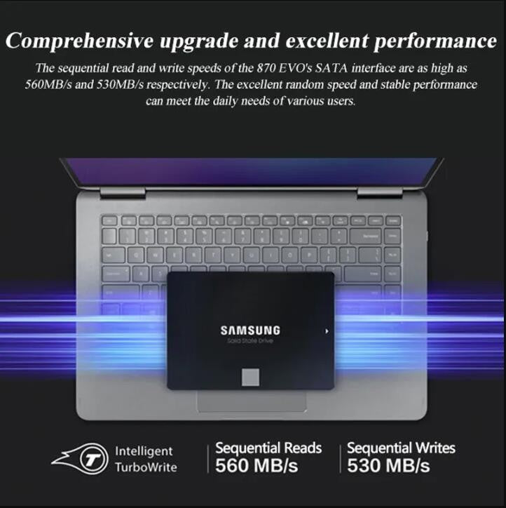 SAMSUNG SSD 870 EVO 1TB 2TB 250GB 500GB Disco de Estado Sólido Interno HDD SATA3 2,5 polegadas para Laptop PC Desktop MLC disco duro