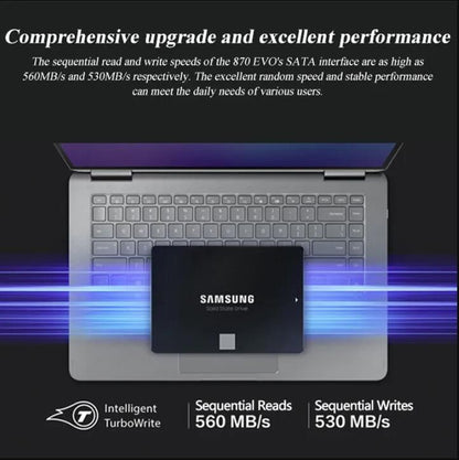 SAMSUNG SSD 870 EVO 1TB 2TB 250GB 500GB Disco de Estado Sólido Interno HDD SATA3 2,5 polegadas para Laptop PC Desktop MLC disco duro