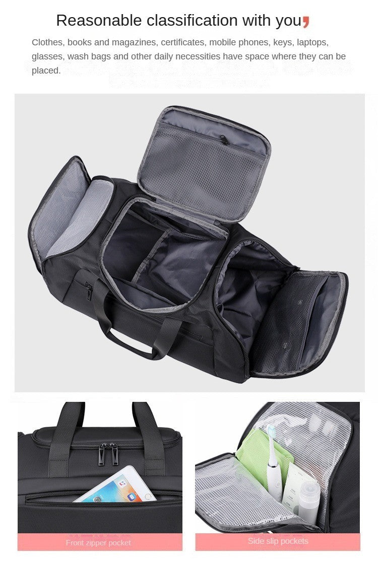 Custom logo large capacity travel bag for men waterproof sports outdoor travel bag print name hand luggage backpack with shoes