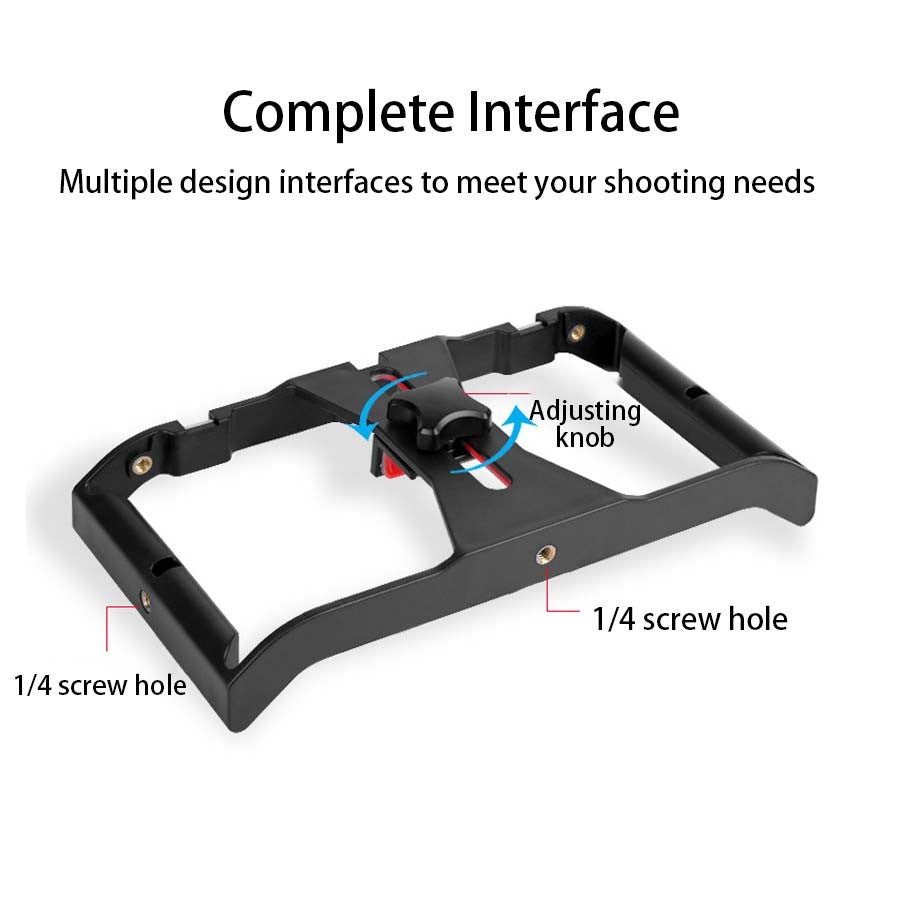 Estabilizador portátil com rotação de gimbal, suporte para microfone de celular, luz de preenchimento, suporte para celular para transmissão ao vivo