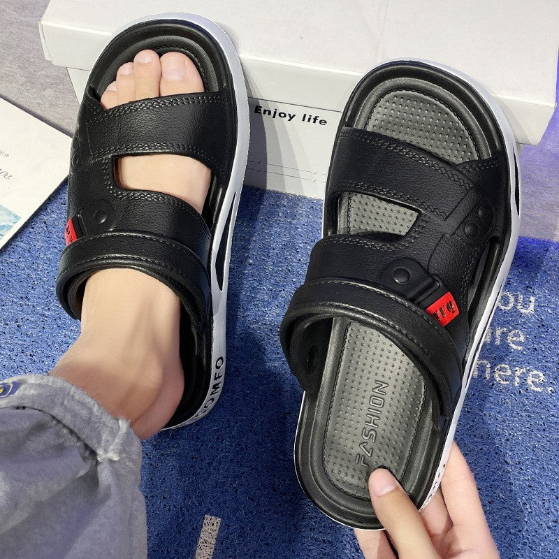 Summer Men's Slippers EVA Sandals Outdoor Light Slippers Platform Sole Casual Men Beach Shoes Non-slip Open-toe Male Sandals New