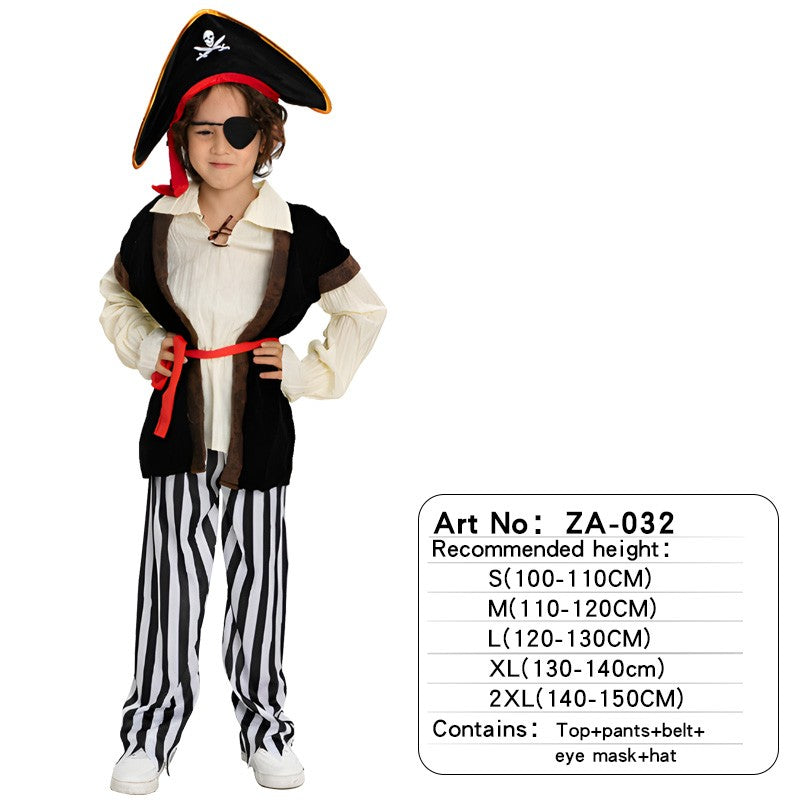 Children's Halloween  Pirate Costumes for Boys Kids Children Pirate Costume Fantasia Infantil Cosplay Clothing