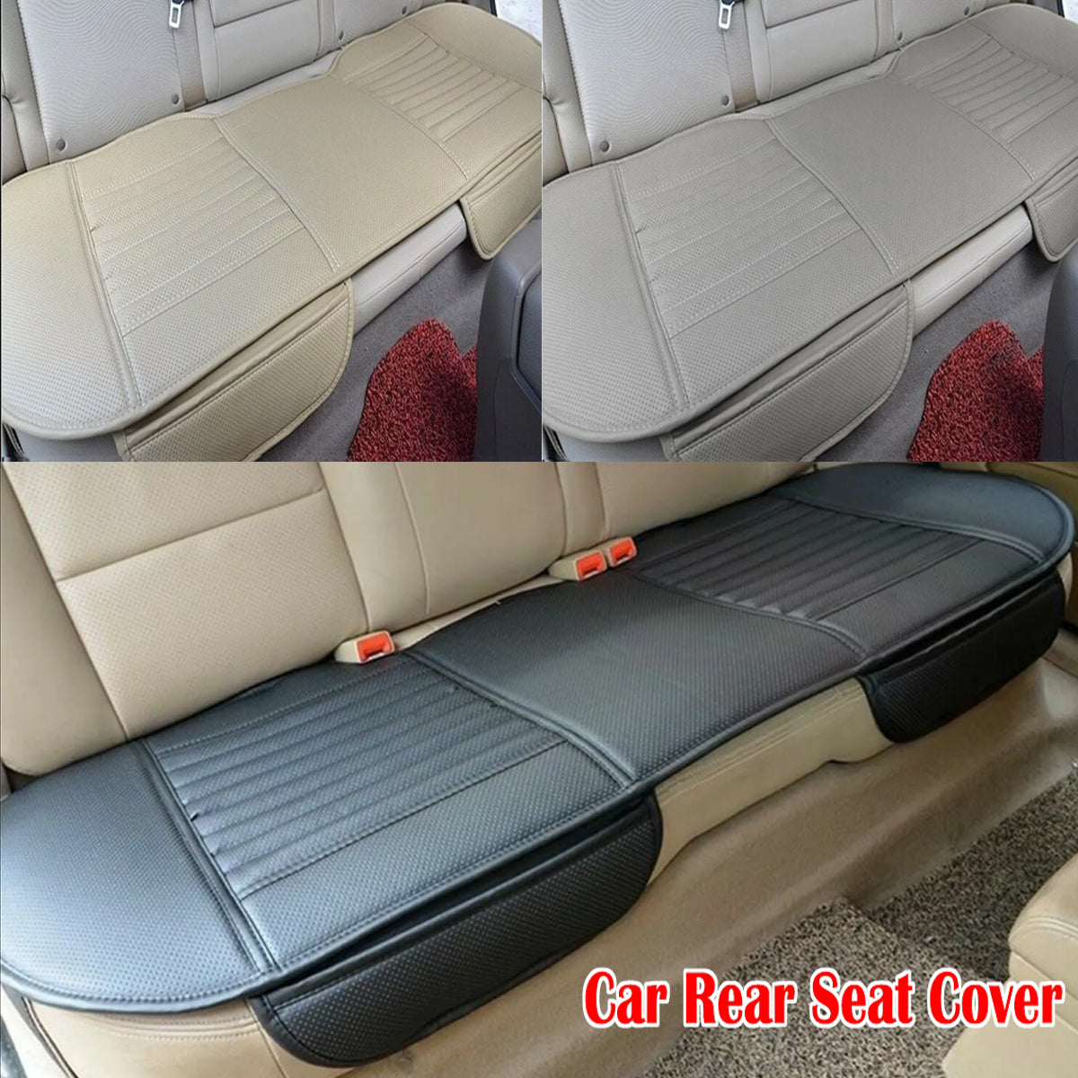Capa para Assento de Carro de Couro PU Almofada Universal para Assento de Veículo Tapete Protetor Antiderrapante para Cadeira Superfície Impermeável e à Prova de Suor