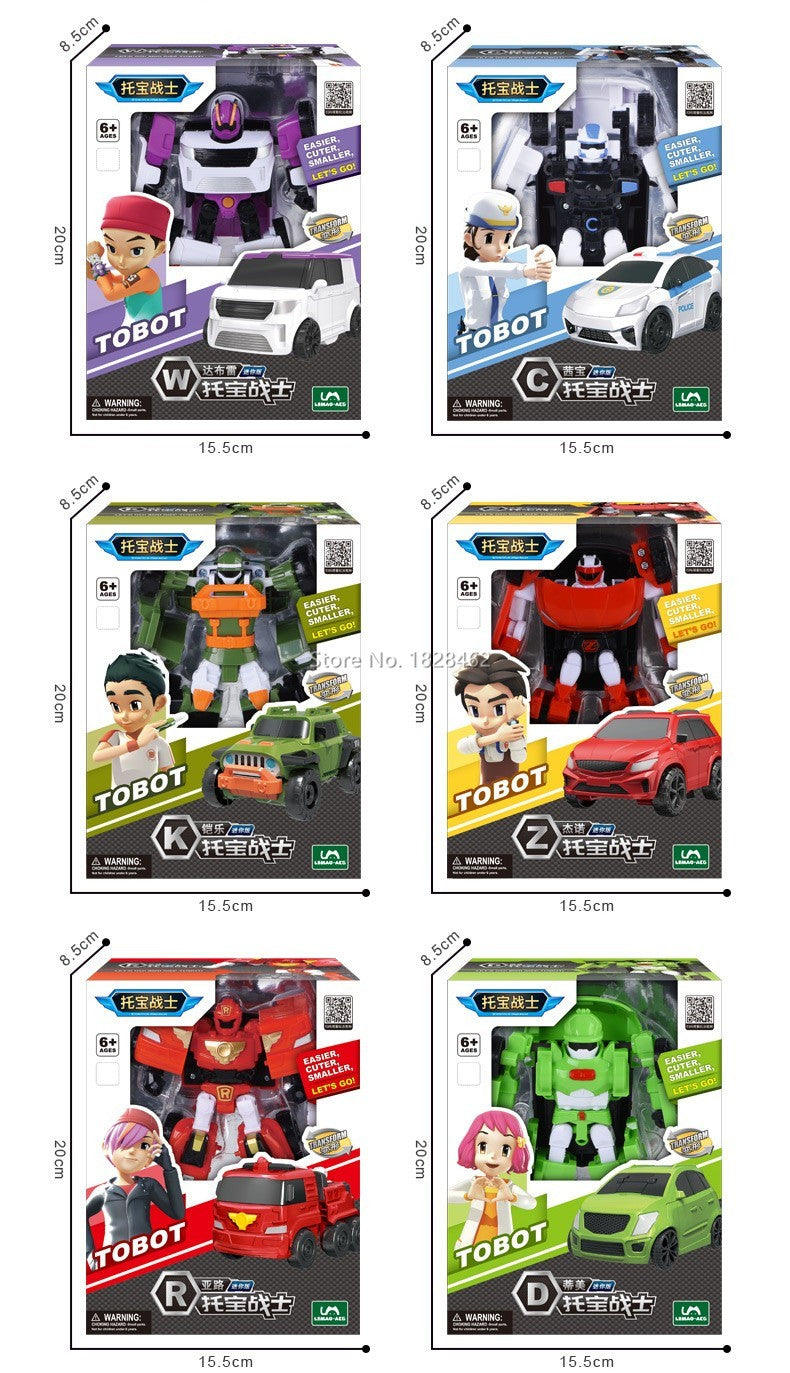 Mini Robô de Transformação Tobot Brinquedos Coreanos Desenhos Animados Irmãos Anime Tobot Deformação Carro Avião Brinquedos para Crianças Presente