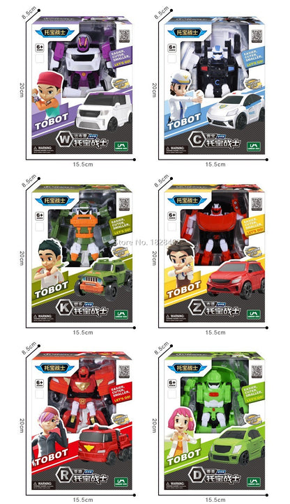 Mini Robô de Transformação Tobot Brinquedos Coreanos Desenhos Animados Irmãos Anime Tobot Deformação Carro Avião Brinquedos para Crianças Presente
