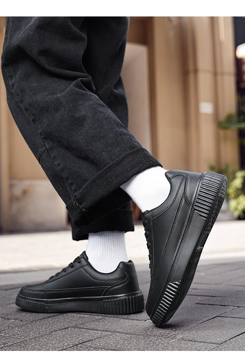 Tênis Masculino Impermeável de Prancha Leve Outono Inverno Tênis Masculino Casual com Cadarço Macio para Esportes e Caminhada
