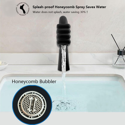 Modern Design Bathroom Sink Faucet Thumbs Bathroom Faucet Brass Mixer Basin Faucet Single Hole Deck Mounted Washbasin Water Taps