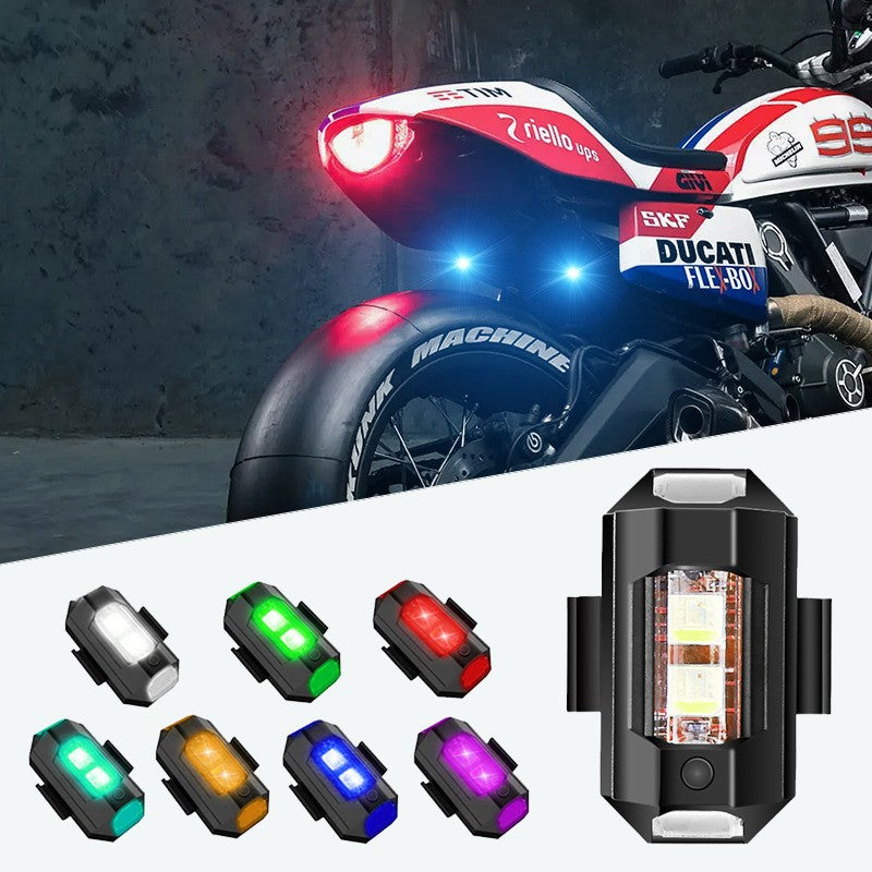 Luz de Advertência de Sinal Luzes de Motocicleta Luz Estroboscópica de Drone USB LED Anticolisão Bicicleta Voo Noturno Mini Luz de Sinalização Piscante