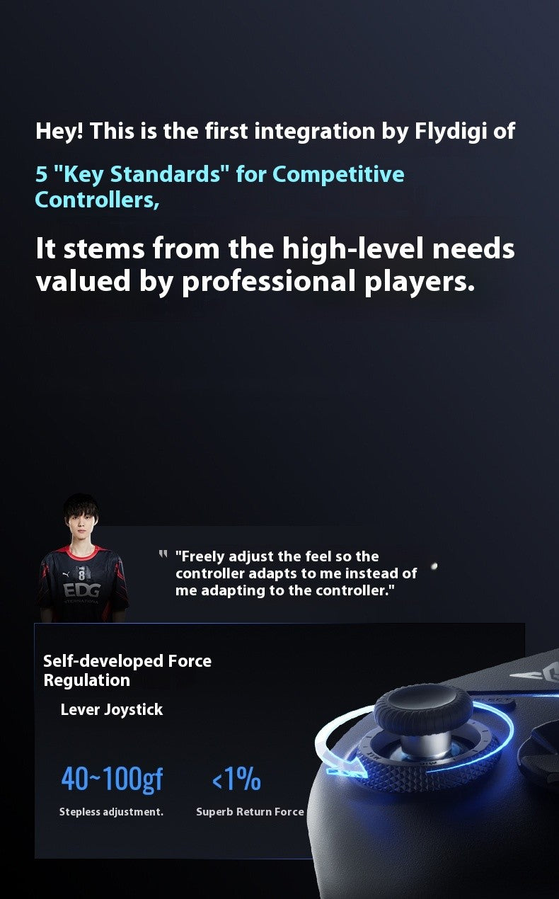 Flydigi Vader4 PRO Wireless Gaming Controller 1000Hz Force Switch Trigger RGB Real Vibration Elite APEX 4 Gamepad for PC Switch2