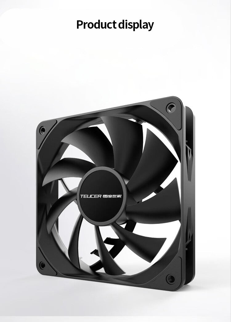 TEUCER PC Computer Case Fan PWM 4 Pin 120mm Silent 12CM Fan CPU Cooler Cooling Fan Cooling Radiator Fan 12V Adjust Fan Speed
