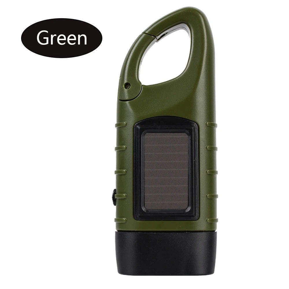 Solar Led Flashlights Portable Hand Cranked Dynamo Torch for Outdoor Riding Camping Power Hiking Long-range Emergency Lantern