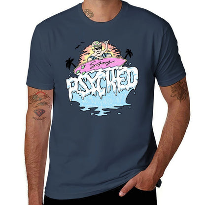 Jamie O'Brien Merch Stay Psyched Surfer T-Shirt t shirt man plain man t shirt graphic T-Shirt