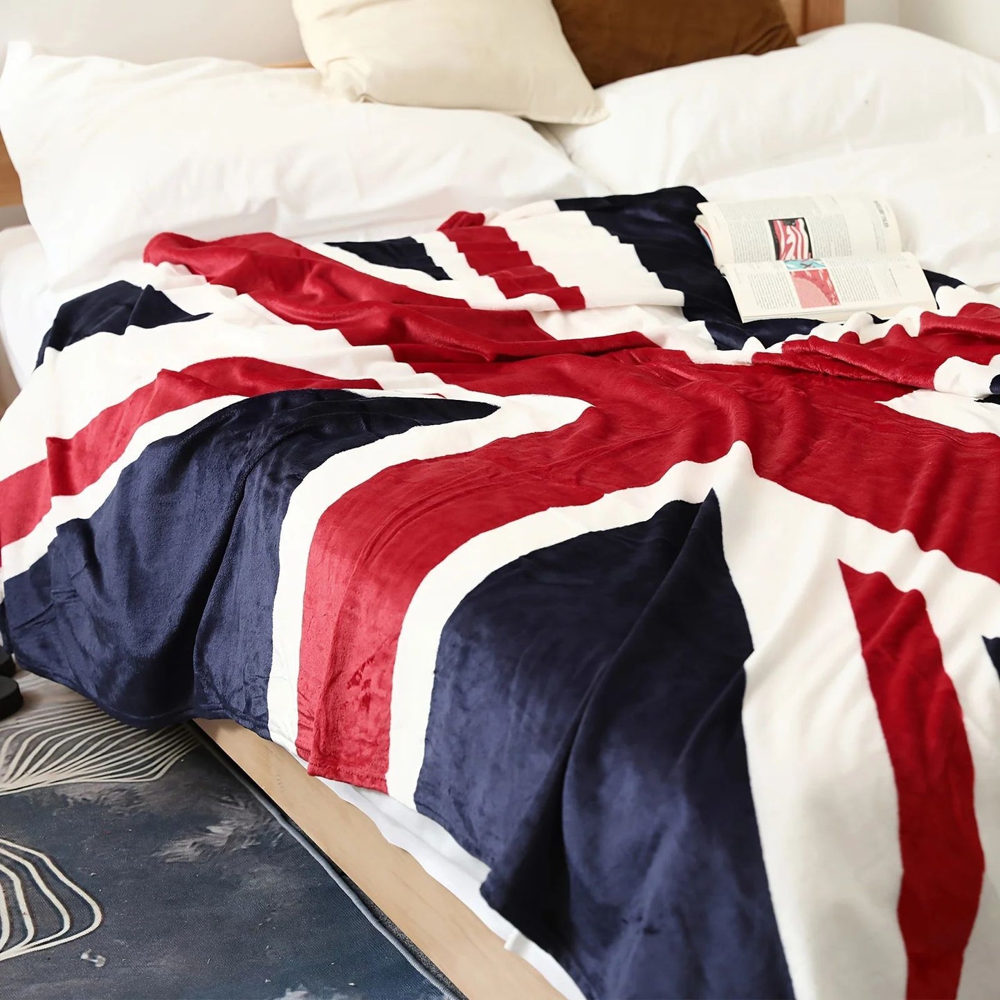 KACISSTY British Flag Flannel Blankets UK Union Jack Theme Throw Blanket Thin Quilts Office Nap Air Condition Quilt Gifts