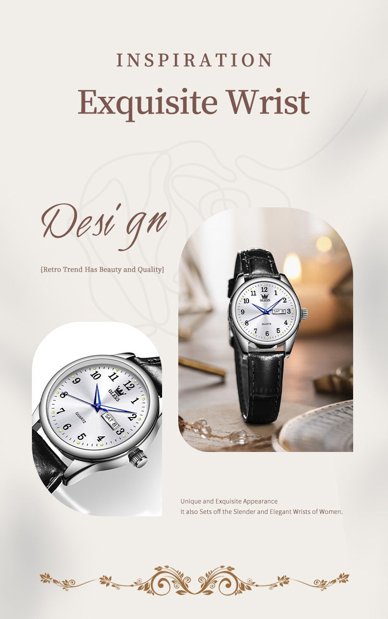 OLEVS Luxury Quartz Watch for Women Elegant Stainless Steel Women's Watches Gifts Waterproof Fashion Trend Simple Ladies Watch