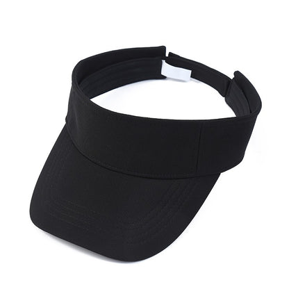 Men Women's Summer Sun Visor Hats Empty Top Solid Cotton Outdoor Sports Beach UV Protection Caps