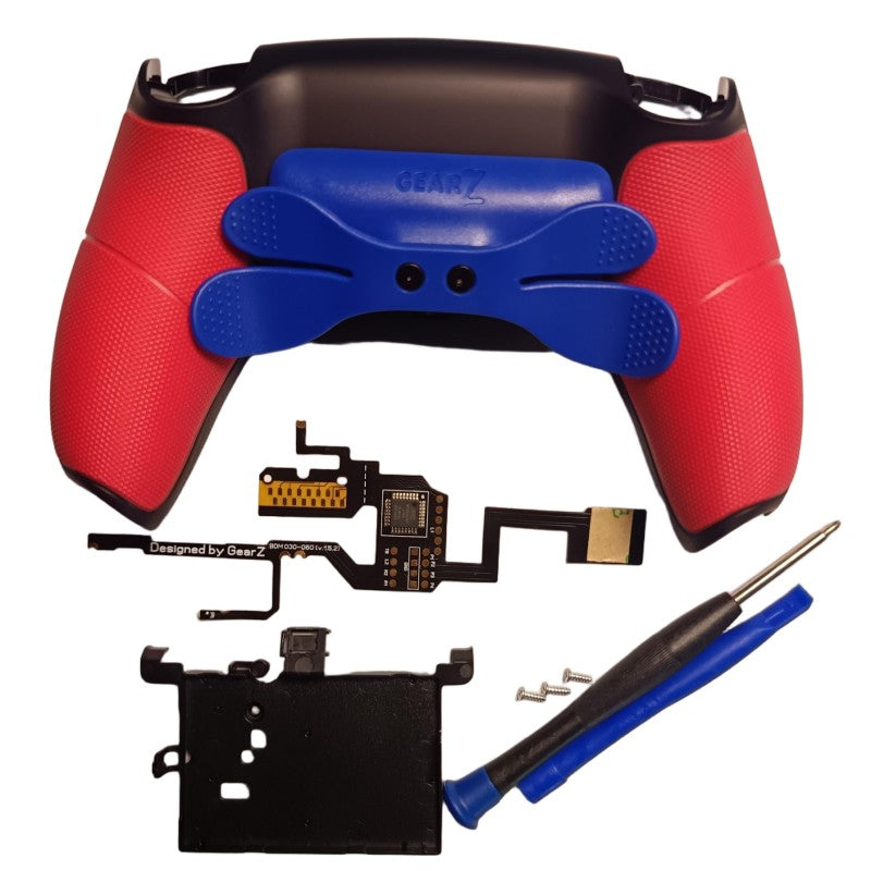 GearZ Back Paddles Programmable Remap Kit for PS5 Controller BDM-030/040/050, Upgrade Board Back Shell Back Button
