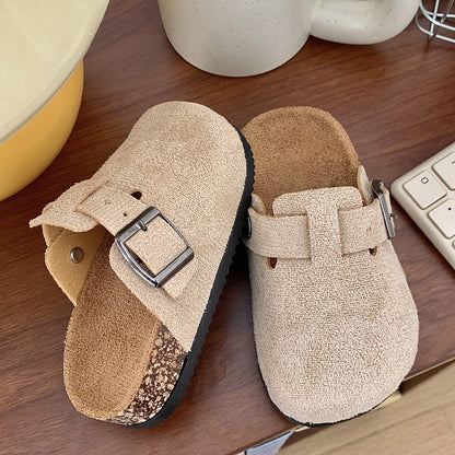 2025 Children's Birkfoot Summer New Anti-slip Soft Bottom Single Shoes Girls Boys Baby Bean Bean Birk Foot Slippers Summer